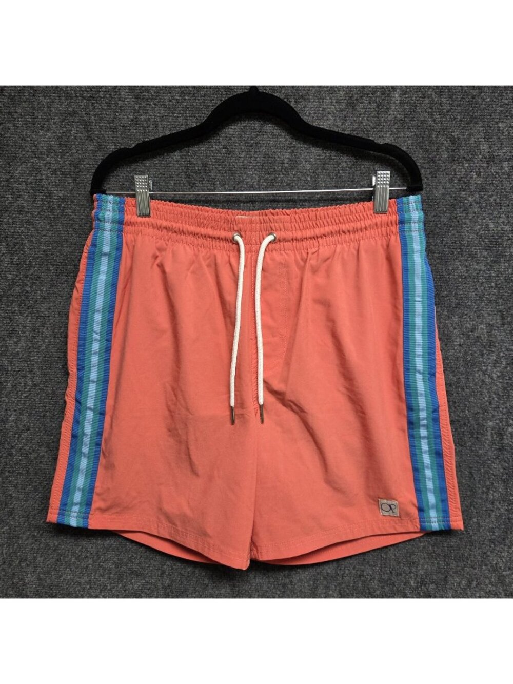 Ocean Pacific Short Mens Medium Coral Hybrid Shorts Lined 6" Inseam Casual